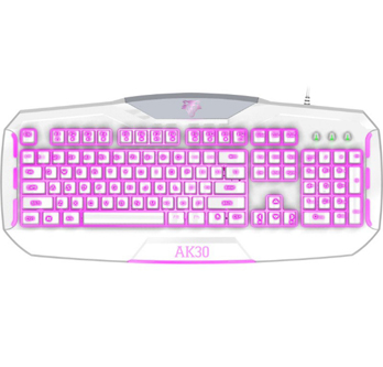 AK30 Rainbow/Single/Three color backlight gaming keyboard